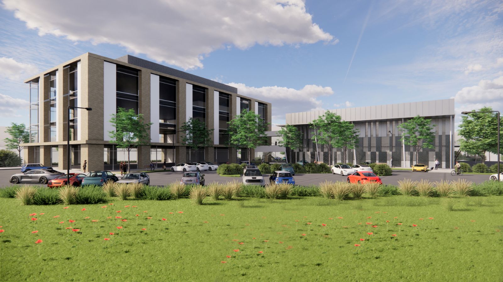 Lab/hybrid/office building at Bicester Arc